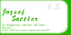 jozsef sattler business card